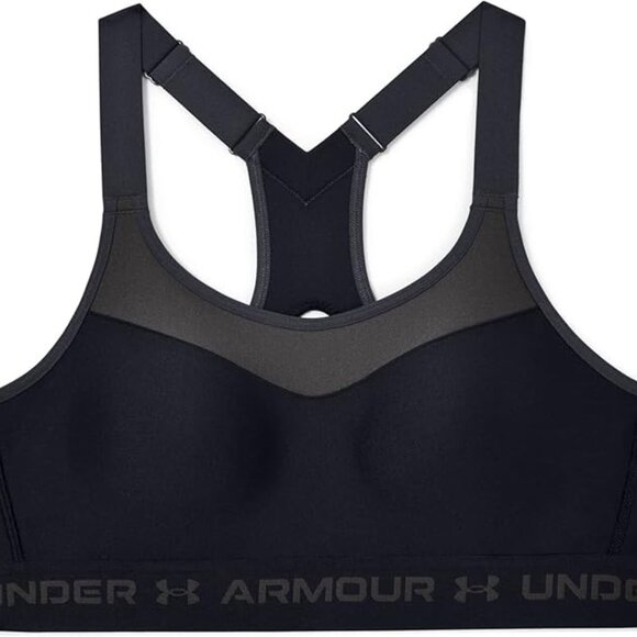 Under Armour NWT Women's Black CROSSBACK High Impact Sports Bra, Size 42DDD - Picture 3 of 4